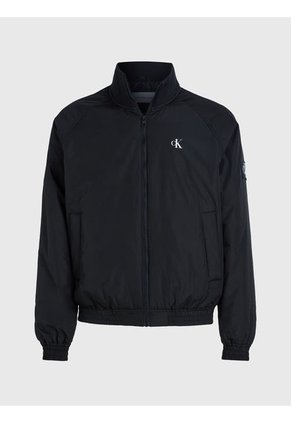 Chaqueta Bomber De Poliéster Reciclado Hombre Negro Calvin Klein