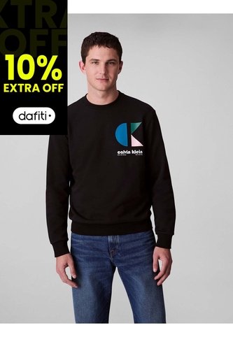 Saco Negro De Felpa Con Logotipo Calvin Klein Calvin Klein