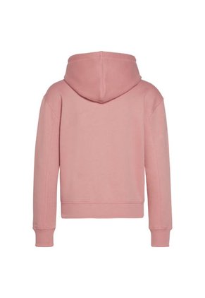 Sudadera De Felpa De Mezcla De Algodón Con Capucha Rosa Calvin Klein