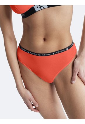 Pantie Naranja Tipo Tanga En Algodón Calvin Klein