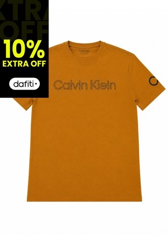 Camiseta Naranja Con Logo Traveling Calvin Klein Calvin Klein