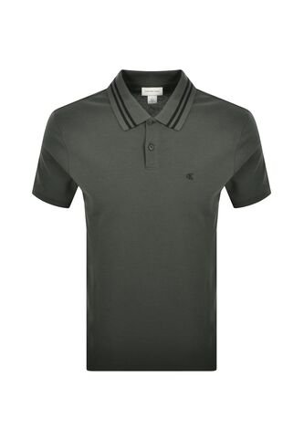Polo Gris De Piqué Con Ribetes En Contraste Calvin Klein Calvin Klein