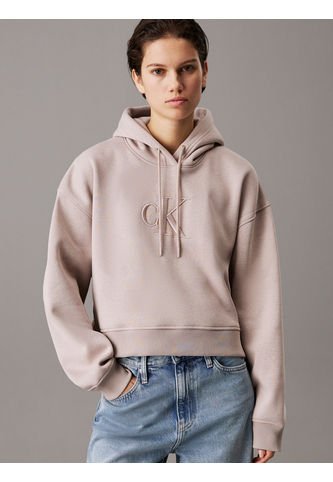 Buzo Beige Holgado Con Capota Y Monograma Calvin Klein Calvin Klein