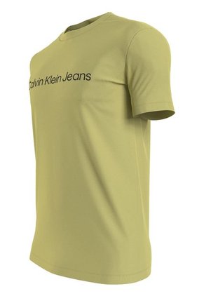 Camiseta Con Logo En El Pecho Hombre Amarillo Calvin Klein
