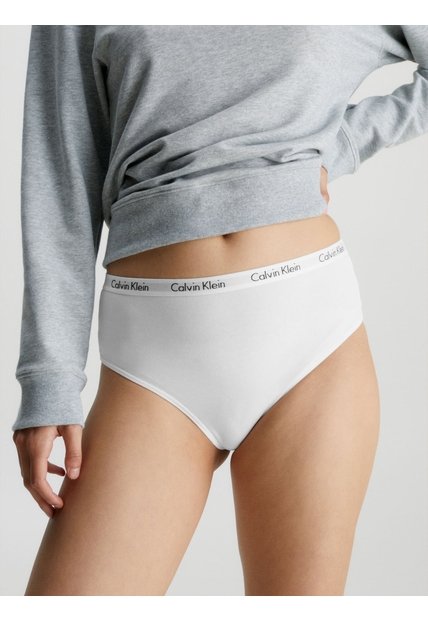 Tanga Blanco De Cintura Alta Carrusel Calvin Klein