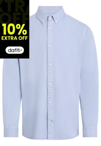 Camisa Azul De Sarga Ligera Teñida Calvin Klein Calvin Klein