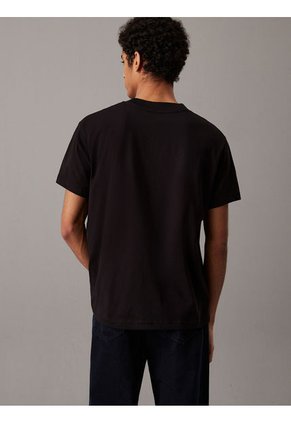 Camiseta Negra Con Monograma Calvin Klein