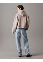 Buzo Beige Holgado Con Capota Y Monograma Calvin Klein de Calvin Klein