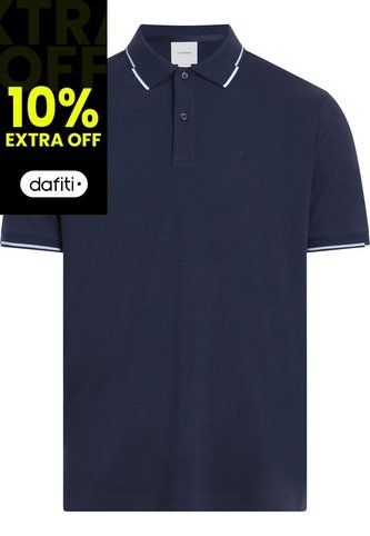 Polo Azul Slim Con Detalle En Bordes Calvin Klein Calvin Klein