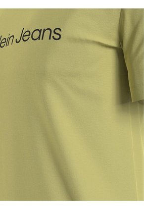 Camiseta Con Logo En El Pecho Hombre Amarillo Calvin Klein
