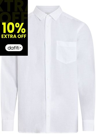 Camisa Blanca De Lino Y Algodón Calvin Klein Calvin Klein