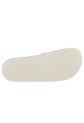 Sandalias Beige Con Estampado De Monograma Calvin Klein