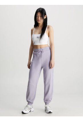 Pantalón De Chándal De Algodón Orgánico Mujer Morado Calvin Klein