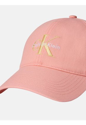 Gorra Beige De Algodón Con Monograma Bordado Calvin Klein