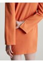 Minivestido De Canalé Con Cuello Abierto Mujer Naranja Calvin Klein de Calvin Klein