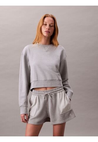 Saco Gris Cropped Con Logo En Insignia Calvin Klein Calvin Klein