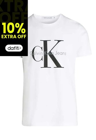 Camiseta Blanca Para Niño Unisex Con Logo Calvin Klein Calvin Klein