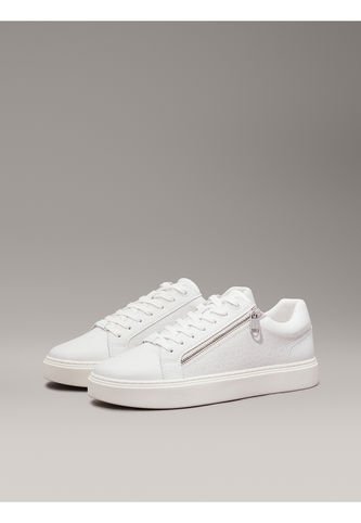 Tenis Blanco Con Monograma Y Cremallera En El Lateral Calvin Klein Calvin Klein