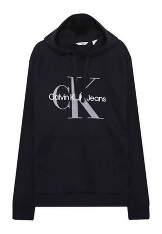 Suéter Negro Con Gorro Y Logo Calvin Klein Calvin Klein