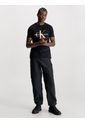 Camiseta Slim Con Monograma Hombre Negro Calvin Klein de Calvin Klein