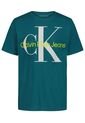 Camiseta Verde Manga Corta Con Logo De Monograma Calvin Klein de Calvin Klein