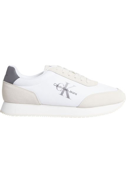 Tenis Blanco Retro Runner Con Monograma Calvin Klein