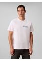 Camiseta Blanca Con Estampado Gráfico De Logo En Letra Cursiva Calvin Klein de Calvin Klein