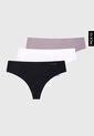 Pantie x3 Negro-Blanco-Lila Calvin Klein de Calvin Klein