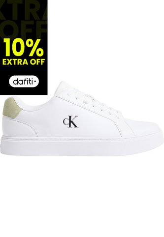 Tenis Blanco Classic De Corte Bajo En Cuero Calvin Klein Calvin Klein