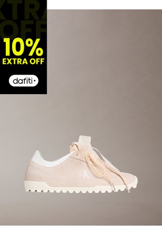 Tenis Blanco Runner De Perfil Bajo Con Lazos Calvin Klein Calvin Klein