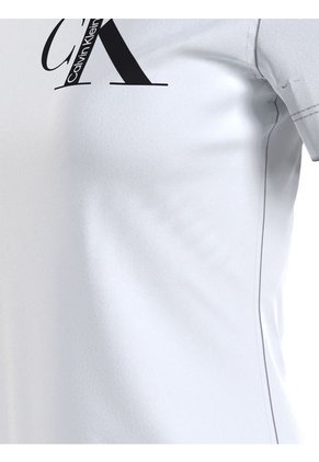 Camiseta Con Logo Blanco Calvin Klein