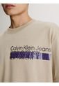 Camiseta Con Logo Relaxed Hombre Beige Calvin Klein de Calvin Klein