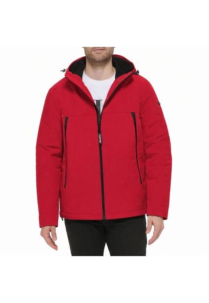 Chaqueta Roja Soft Shell Con Capota Y Forro De Sherpa Calvin Klein
