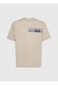 Camiseta Con Logo Relaxed Hombre Beige Calvin Klein de Calvin Klein