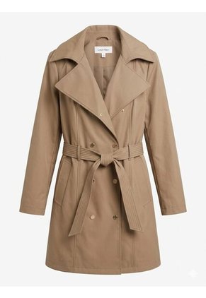 Chaqueta Gris Trench Softshell De Doble Botonadura Calvin Klein