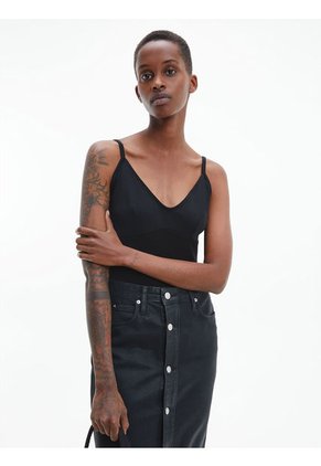 Body De Espalda Abierta Con Logo Negro Calvin Klein