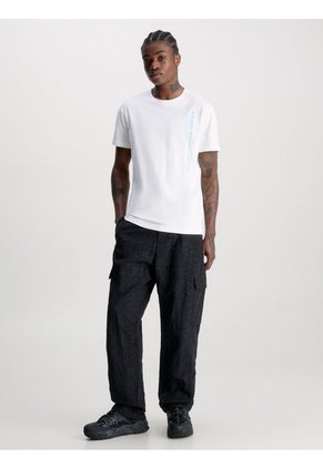 Camiseta Con Logo Hombre Blanco Calvin Klein