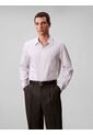 Camisa Blanca Relaxed De Manga Larga En Tejido Dobby A Rayas Calvin Klein de Calvin Klein