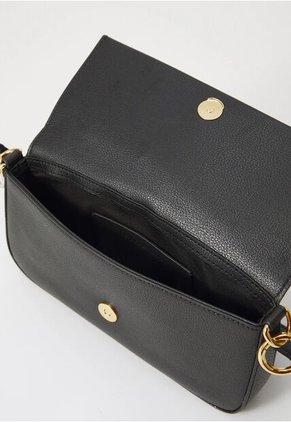 Bolso Negro De Hombro Minimal Monograma Calvin Klein