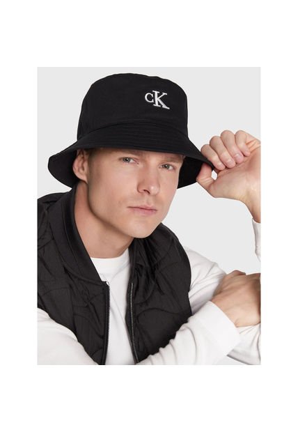 Sombrero De Pescador Con Logo Hombre Negro Calvin Klein