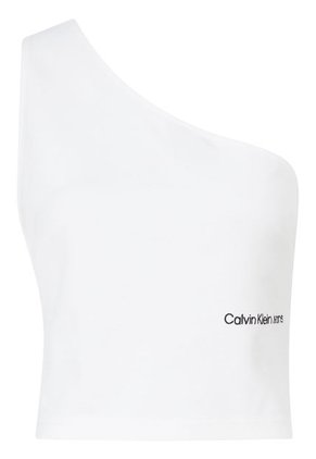 Top Blanco De Punto Milano Con Hombro Descubierto Calvin Klein