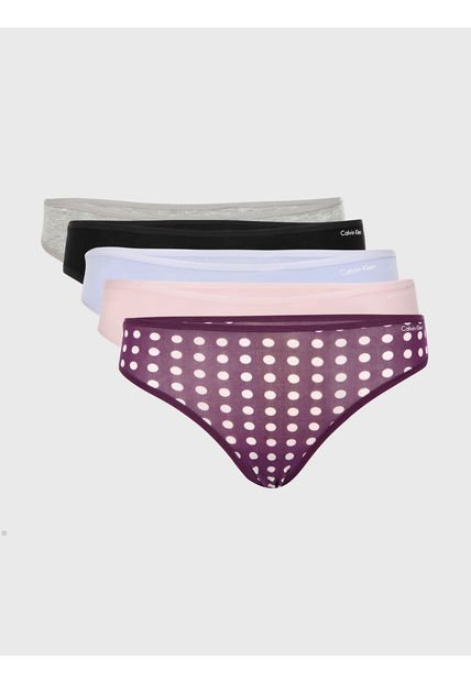 5 Pk De Tanga Mujer Calvin Klein De Algodón Calvin Klein
