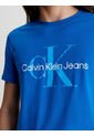 Camiseta Slim De Algodón Orgánico Con Logo Hombre Azul Calvin Klein de Calvin Klein