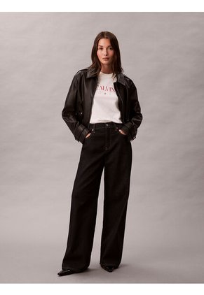 Camiseta Blanca De Corte Clásico Con Gráfico Calvin Klein