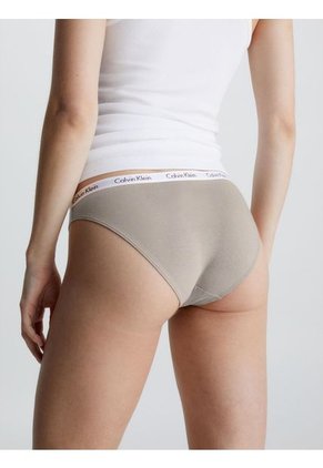 Bikini Beige Clásico Con Logo Calvin Klein