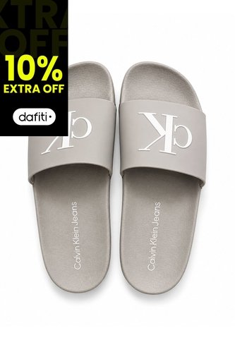 Sandalias Beige Con Monograma Calvin Klein Calvin Klein