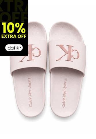 Sandalias Rosa Con Monograma Calvin Klein Calvin Klein