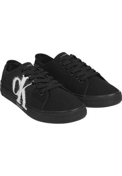 Tenis Negro Bajos Vulcanizados Calvin Klein