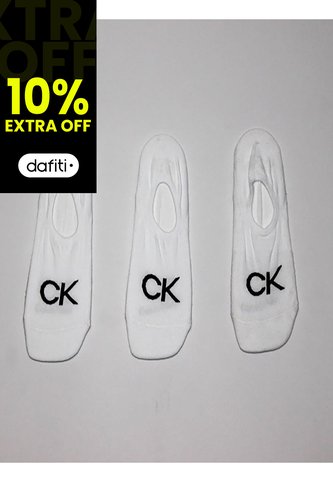 Paquete De 3 Medias Con Logo Mujer Blanco Calvin Klein