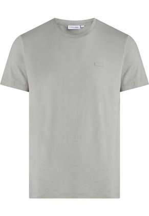 Camiseta Beige De Algodón Con Parche De Goma Calvin Klein